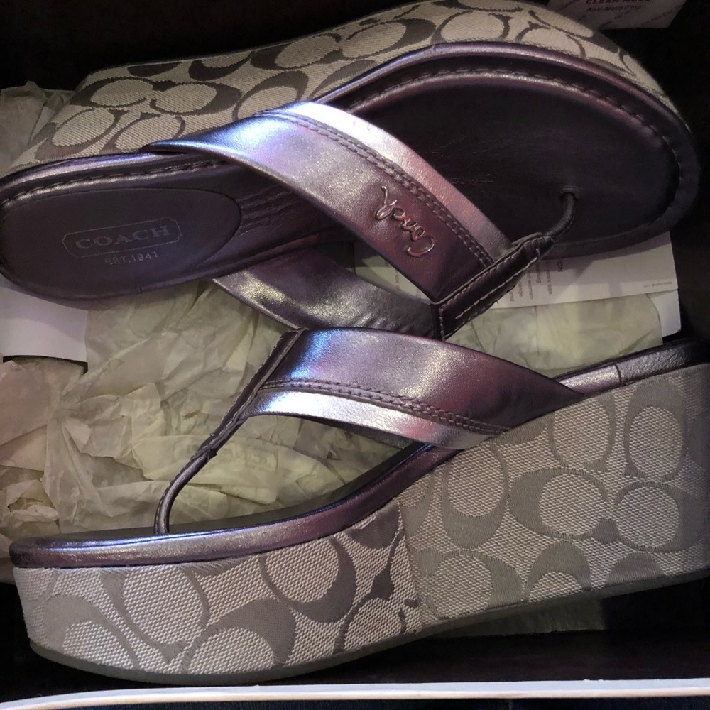 Coach wedge sandals